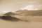Sepia forest and mountains, landscape,Ã‚Ã‚Â fog and cloud mountain valley , Morning fog
